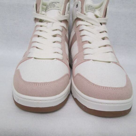 Levis Women's Basket Ball -HI-DTE Sneakers Canvas High-Top Shoes-Pink-8-NWOT - Picture 7 of 10